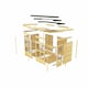 image 3 of 6ft x 6ft Pent Potting Shed - Wood - L178 x W185 x H201 cm | Brown