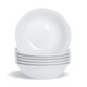 image 5 of Glim Glam Dinner Set Plates Bowls White Porcelain 18pc Set Rim