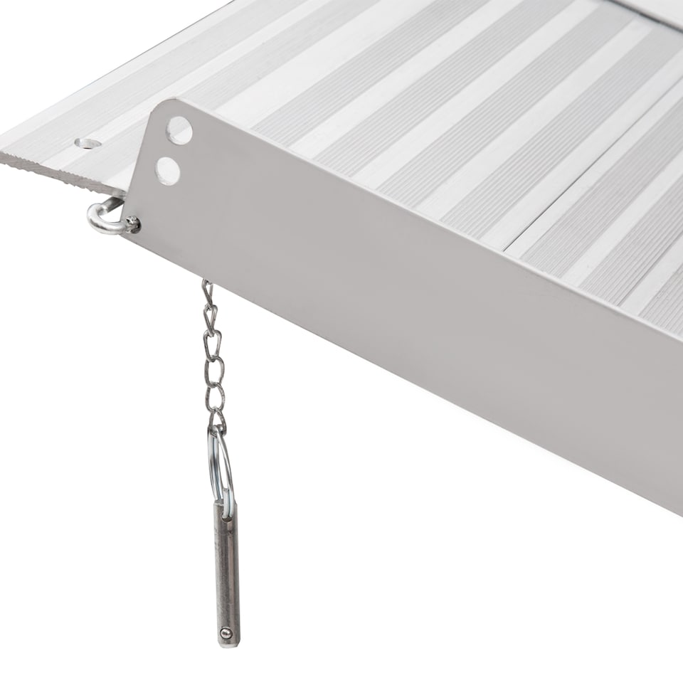 image 1 of HOMCOM 4ft Folding Aluminum Wheelchair Ramp Scooter Portable Mobility Assist Suitcase Access Aid Disabled