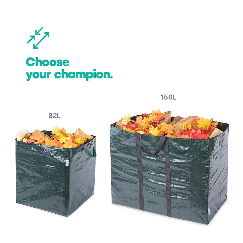 image 1 of 150L Reusable Garden Waste Bags Set of 2