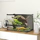 image 2 of PawHut 48L Glass Terrarium, Reptile Vivarium with Stone Background, Black
