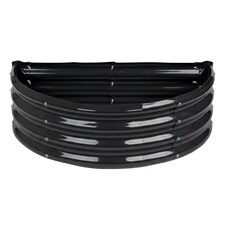 Harbour Housewares Raised Garden Bed - Anthracite Semi-Circle Bottomless Galvanised Steel Metal Planter Box 90 x 45cm