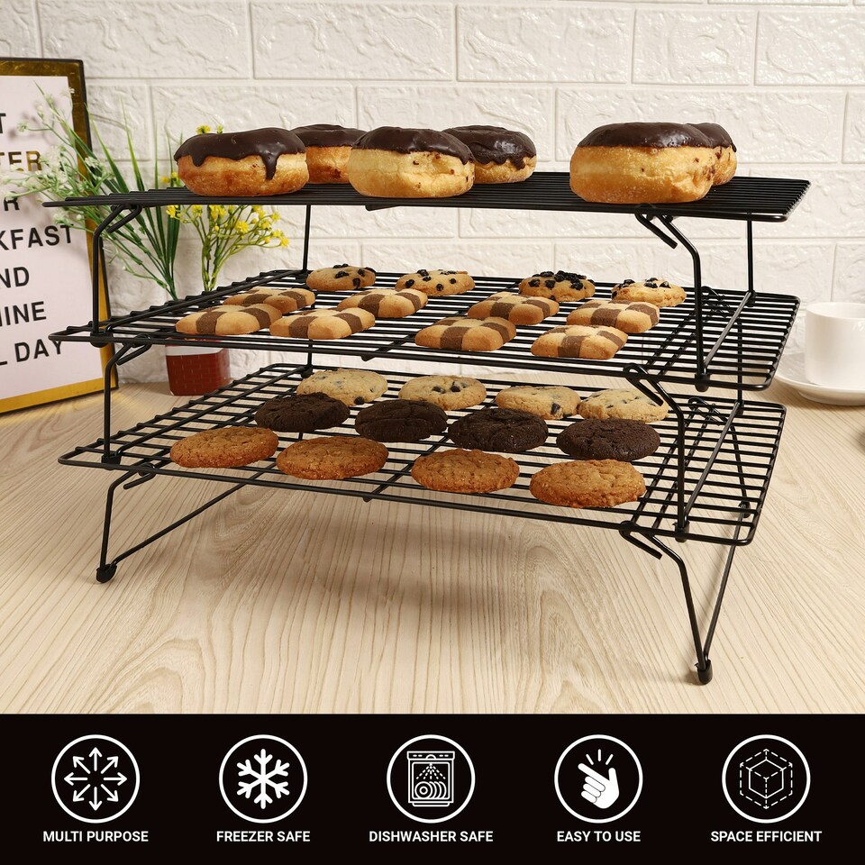image 1 of Buckingham 3 Tier Stackable Cooling Rack System - Black