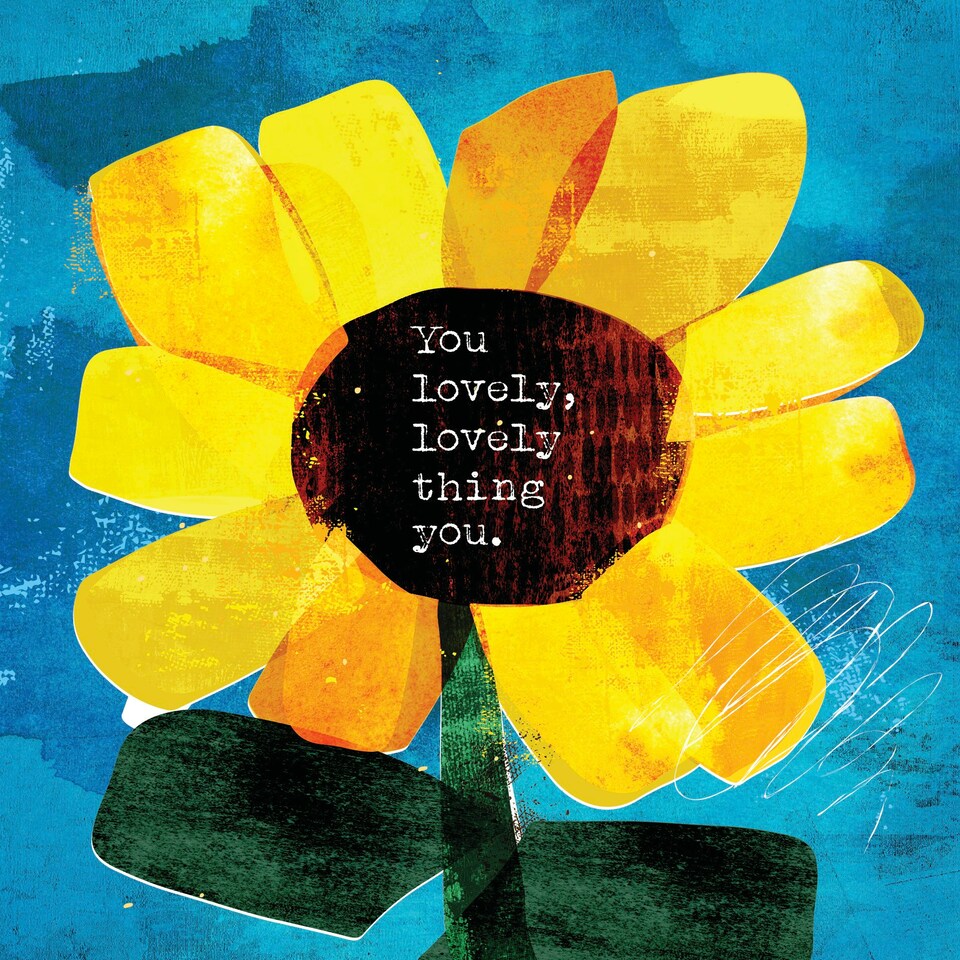 image 1 of You Lovely Thing You Sunflower - Art Card By Paul Delaney