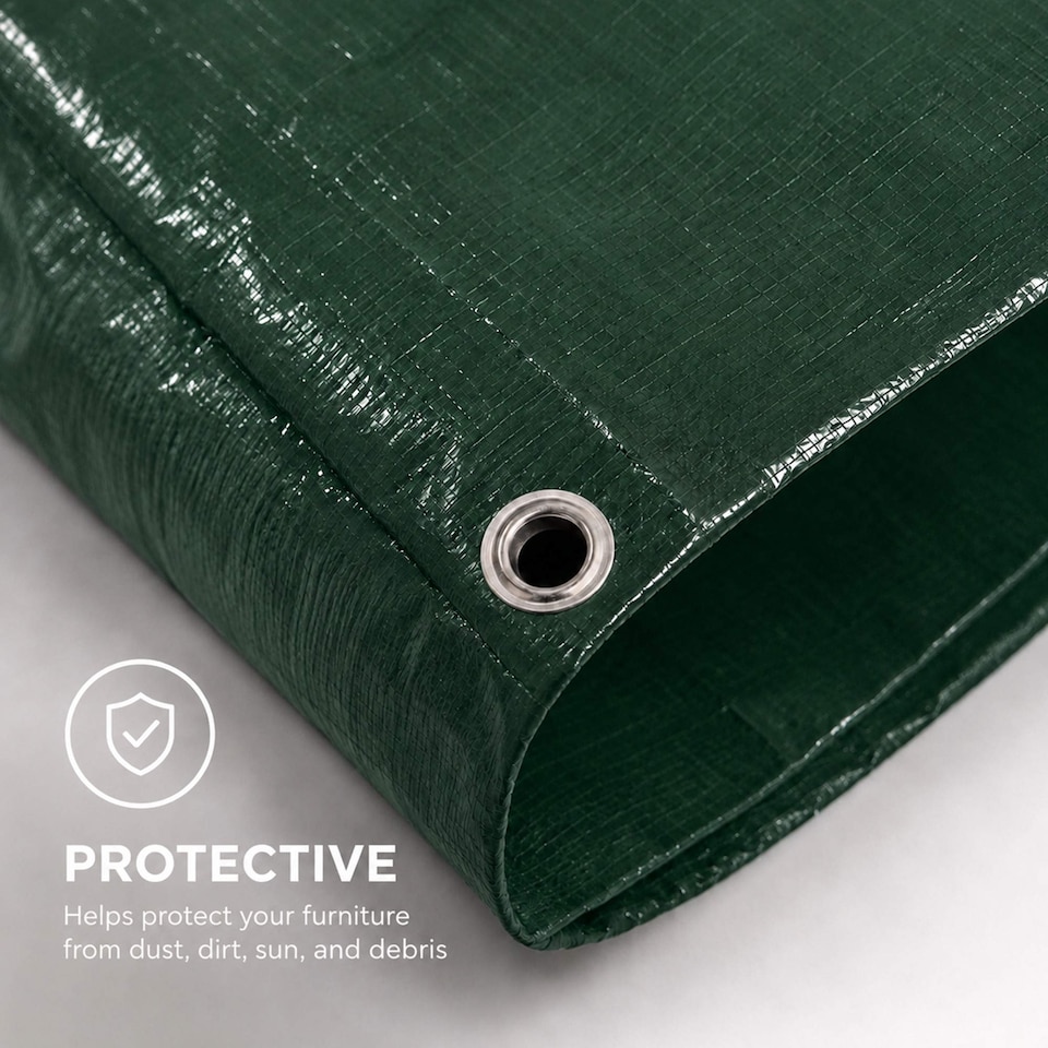 image 1 of Waterproof Garden Patio Furniture Round Table And Chair Cover | Green