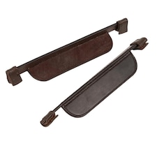 Velociti Gara Leather Horse Blinkers - Havana - One Size