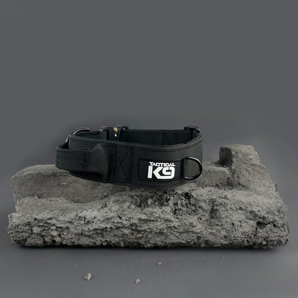 image 1 of HugglePets Tactical K9 Endurance Dog Collar Black | S