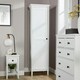 image 4 of Bellevue 1 Or 2 Door Wardrobe MDF Bedroom Furniture White White | 2 Door