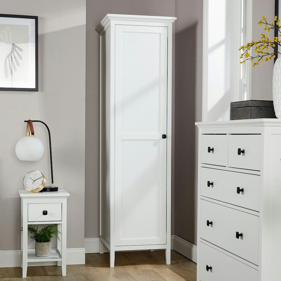 image 1 of Bellevue 1 Or 2 Door Wardrobe MDF Bedroom Furniture White White | 2 Door
