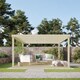 image 2 of Box Pergola and Decking Kit - Wood - L300 x W300 cm - Light Green