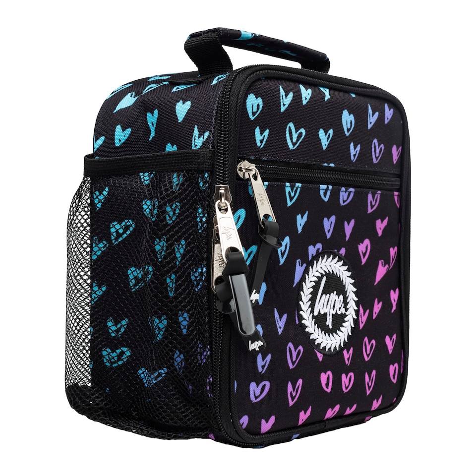 image 1 of Kids Lunch Box Pink Scribble Hearts | Thermal Insulated School Bag 4.5L | Pink | Pink | One Size | 1