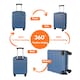image 5 of ABS Cabin Luggage 45×36×20 Lightweight Carry-On with TSA Lock | Blue | Harbour Blue | Cabin Bag