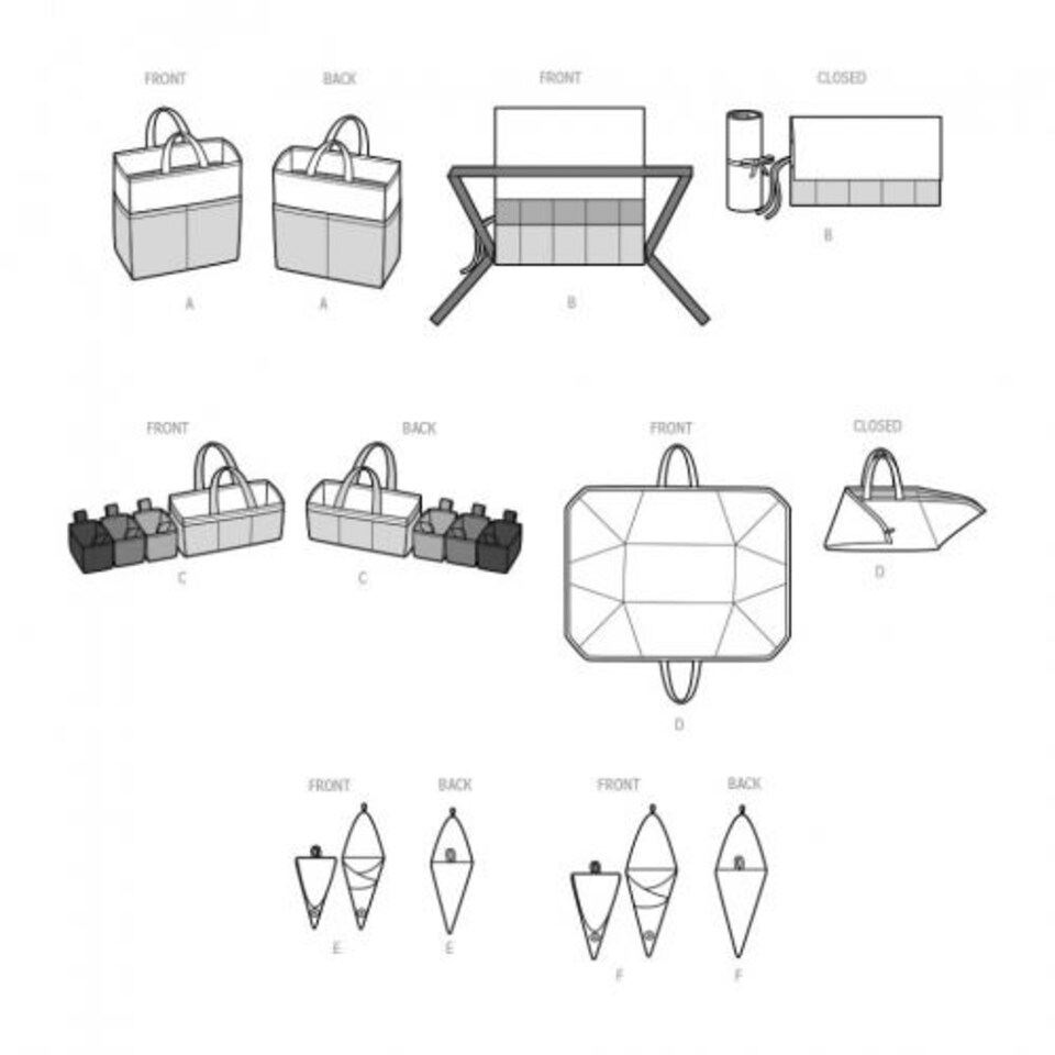 image 1 of Simplicity 9670 Paper Sewing Pattern – Accessories, Bags & Aprons, Easy Upholstery, Bag Making Pattern, Os (One Size)