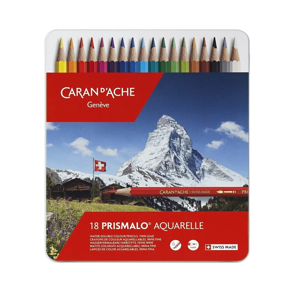 Caran d'Ache - Tin of 18 Prismalo Aquarelle Pencils