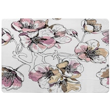 Flower Illustration (Rug) Pink | Small: 60x110cm