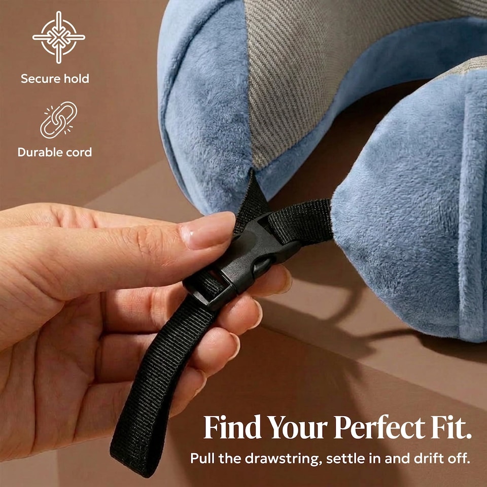 image 1 of Lugg Memory Foam Travel Pillow with Storage Bag 360 Degree Neck Support