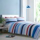 image 1 of Simply Stripes Duvet Cover Set - Super King - Blue