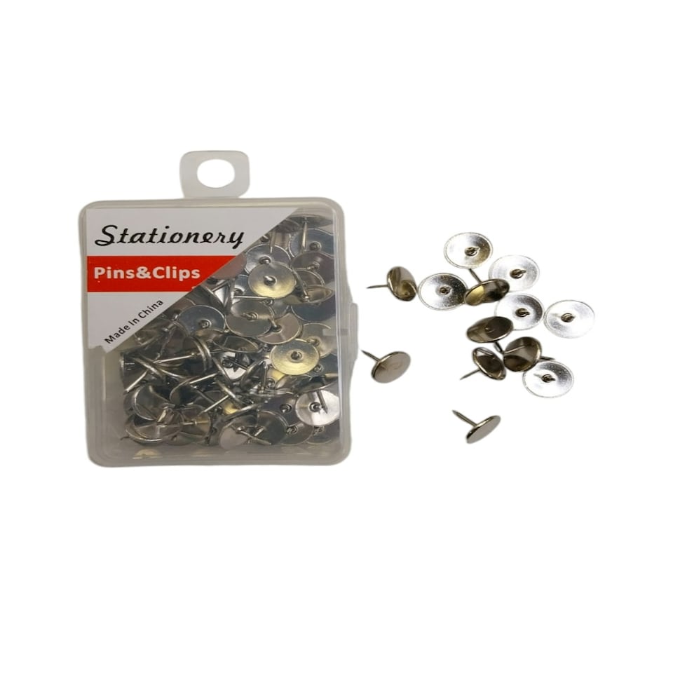 image 1 of Pack of 100 Flat Top Thumb Tacks