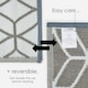 image 5 of Homescapes Outdoor Rug Luxury Waterproof Reversible, For Garden, Geometric | Grey | Grey
