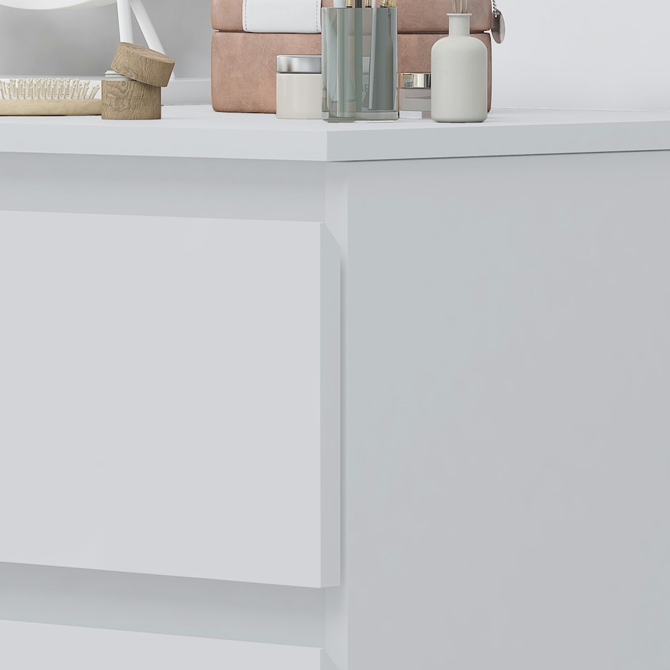image 1 of FWStyle Stora 3 Drawer Dressing Table - Matt White White