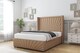 image 2 of Sloomy Rutherford Latte Dumfries Divan Bed With Mattress No Drawers With 54" Wingback Headboard & 12" Matching Footboard 6' Super King | Brown | Latte | Super King | 1