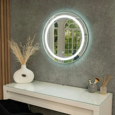 ValueLights ValueLights Mirror IP44 Bathroom Round Demister Touch Control LED Strip 60cm Mirror Light