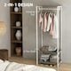 image 4 of HOMCOM Coat Rack, 2-in-1 Clothes Stand with Shoe Storage for Hallway, Grey