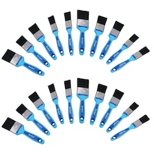 20pc Synthetic Paint Brush Painting + Decorating Brushes Rubber Grip Handle 1” – 2”