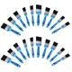 image 1 of 20pc Synthetic Paint Brush Painting + Decorating Brushes Rubber Grip Handle 1” – 2”