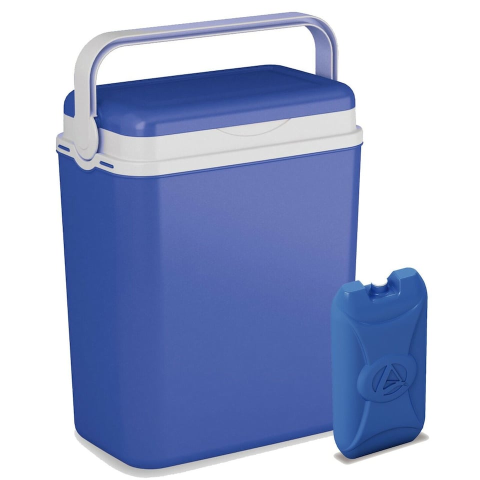 image 1 of 12L Camping Lunch Cooler Box with 1 Ice Pack | Blue | 1