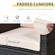 image 3 of Outsunny 3Pcs Patio 2 Seater Rattan Sofa Garden Furniture Set Coffee