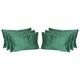 image 1 of Nicola Spring Rectangle Velvet Cushions - 60cm x 40cm - Green - Pack of 6 | Green | Green