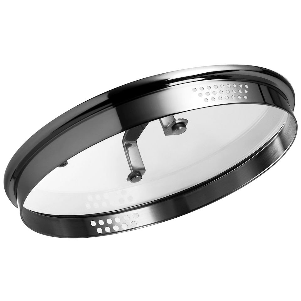 image 1 of Prochef 24cm Stainless Steel Stockpot with Glass Lid All Hob Cooking Pot