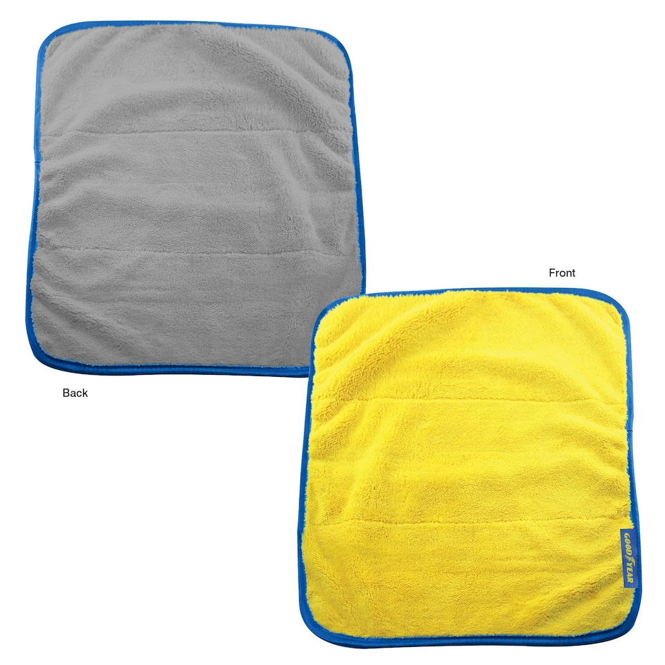 image 1 of Goodyear Large Super Absorbent Car Wash Microfiber Towel Cloth Car Cleaning | Yellow