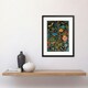 image 2 of Birds and Butterflies Modern Flower Nouveau Artwork Framed Wall Art Print