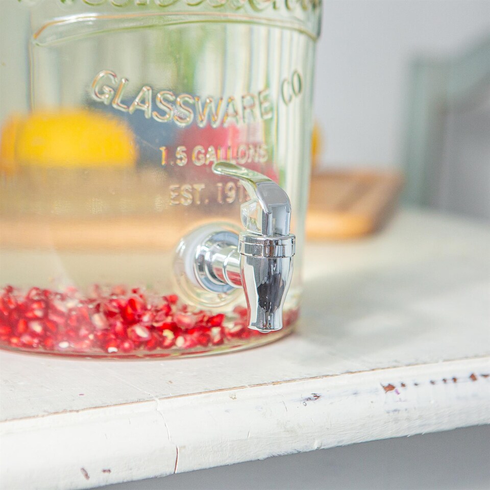 image 1 of Rink Drink Glass Drinks Dispenser with Tap - 6.5L
