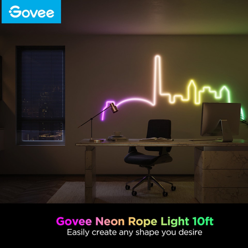 image 1 of Govee 3M Neon Preinstalled Strip Light White support Matter(Homekit, Google, Alexa, Smarthings)