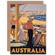 image 1 of Travel Tourism Australia Beach Sea Surf Oz Goodbye Card