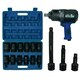 image 1 of 3/4" Drive Air Impact Wrench Gun 2000 Nm + 12 Sockets 24 - 41mm + Extensions