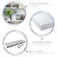 image 2 of Harbour Housewares Modern Floating Wall Shelves - 100cm - White