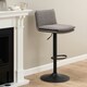 image 4 of Flynn Swivel Bar Stool with Height Adjustable Function in Light Grey-Brown.