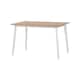 image 3 of Balfour Indoor 1 & 4 Dining Set - White - Oak Effect - Grey Fabric