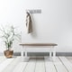 image 1 of Canterbury Hallway Bench Entryway Medium in White and Dark Pine White