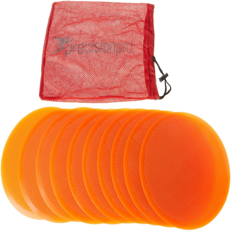 image 1 of Precision Round Flat Marker Discs - Orange, 21 Cm, white - red, K-REY-TR424O