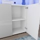image 4 of Vida Designs Nova 3 Door LED Sideboard Buffet Cabinet Storage, White & Grey | White | White & Grey | 1