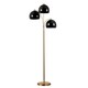 image 3 of ValueLights Dantzig Polished Copper Floor Lamp with Black Dome Shade