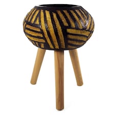 45cm x 34cm Bali Composite Oval Large Planter | Brown