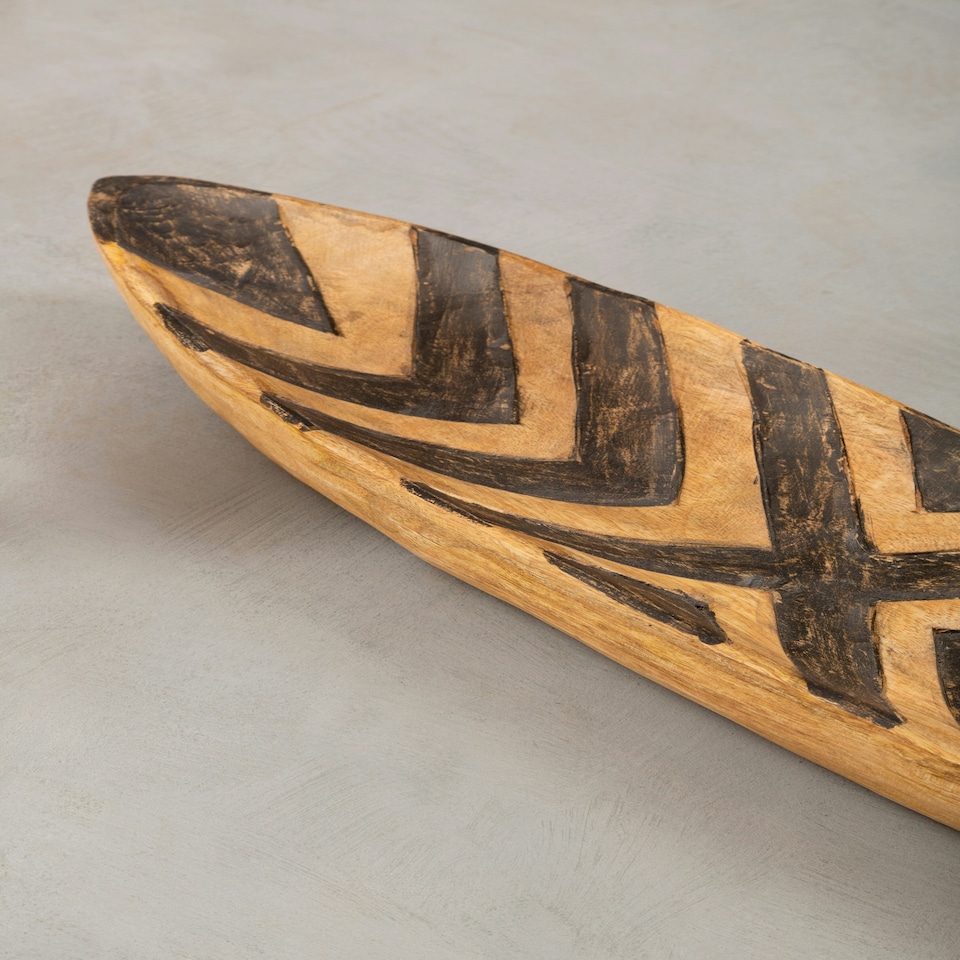 image 1 of Bantu Tribal Wooden Bowl Cream