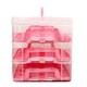 image 5 of Oypla Pink 3 Tier 36 Cupcake Plastic Carrier Holder Storage Container Pink