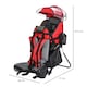 image 7 of HOMCOM Baby Hiking Backpack Carrier w/ Detachable Rain Cover for Toddlers Red Red | One Size